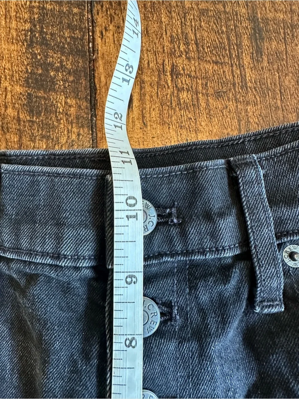 J. Crew Factory |  Classic Black Wash Denim Cutoff Shorts Button Fly, Size 26